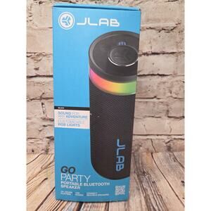 JLab Black Speaker Portable Bluetooth NEW 16+ Hours Playtime 10W